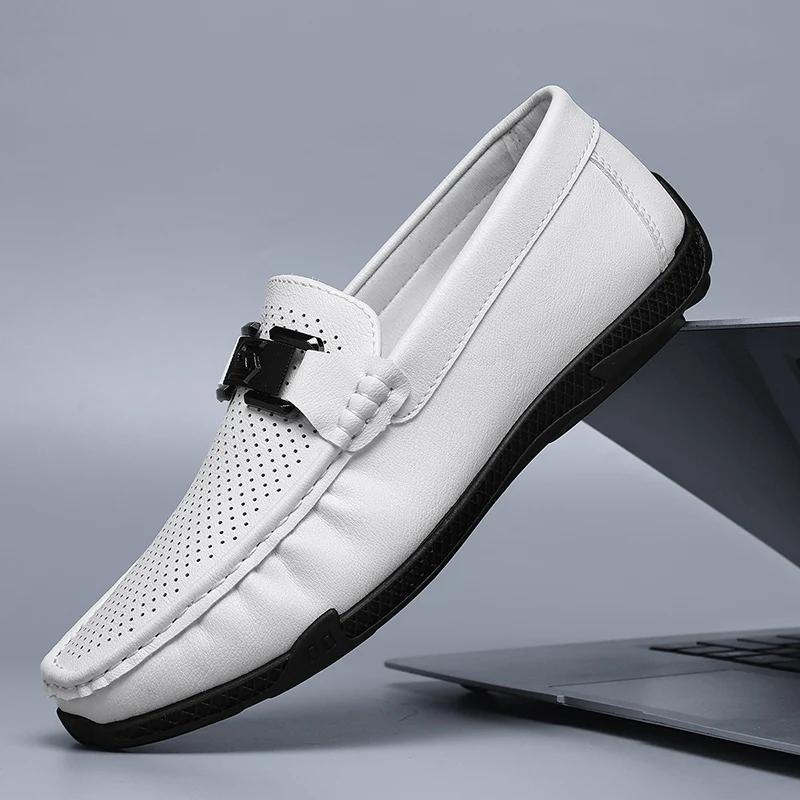 Fashion Luxury Brand Comfortable Men Moccasins Soft Male Driving Shoes Fashion Leather Men Casual Shoes Slip On Italian Formal Loafers
