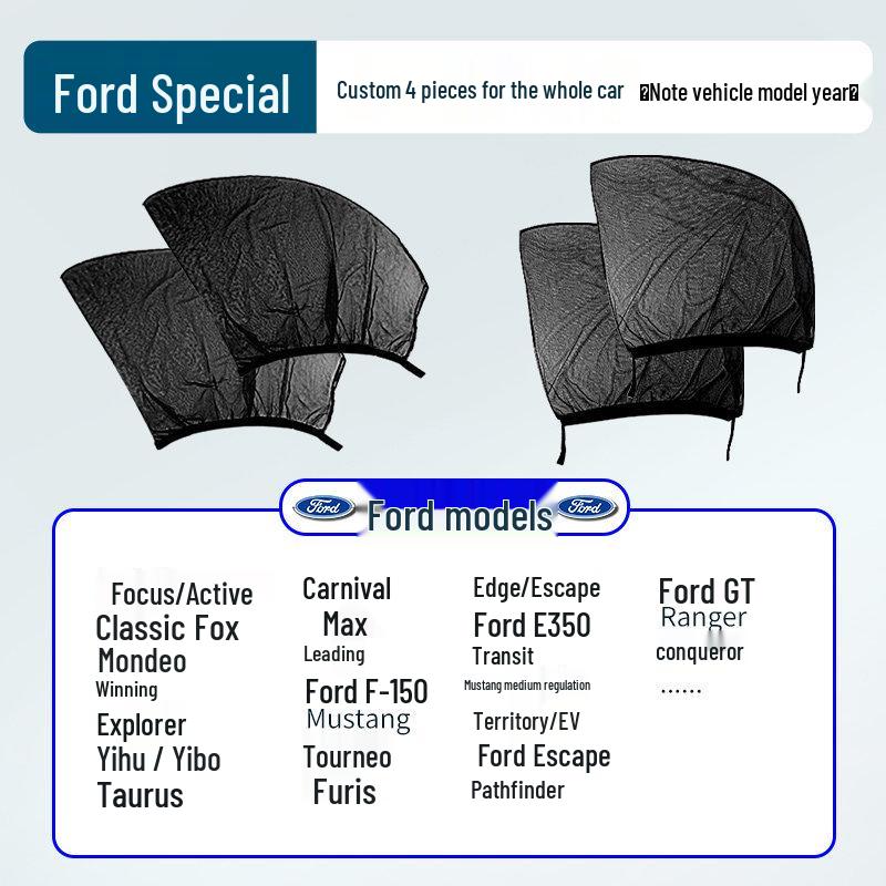 Japanese Car Window Sunshade & Mosquito Screen - Heat Insulation & Insect Protection Curtain