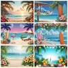 MOON.QG Summer Tropical Seaside Hawaiian Party Decoration Background Photography Flamingo Surfboard Beach Backdrop Photo Studio