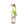 Adidas Logo Print Short Sleeve Polo Shirt Women tops Fluorescent-Green FJ3848