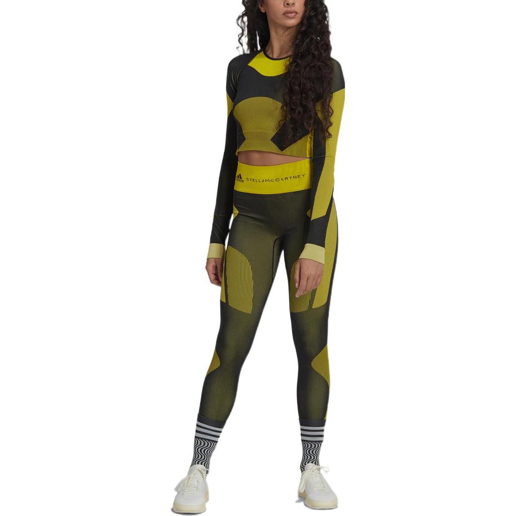 adidas Logo High Waist Fitness Leggings Women Leggings Light-Cyan Gray HG1231