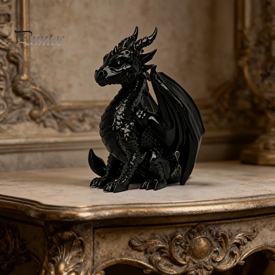 Unique Home Decoration Items 3D Printed Dragon Statue, Winged Figurine, Mythical Creature Creative Desktop Ornaments Sculpture, Office Desk