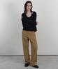 WEDNESDAYOASISFORWOMEN Peach Twill Cotton Pants_Beige(Wcb6Pt06)