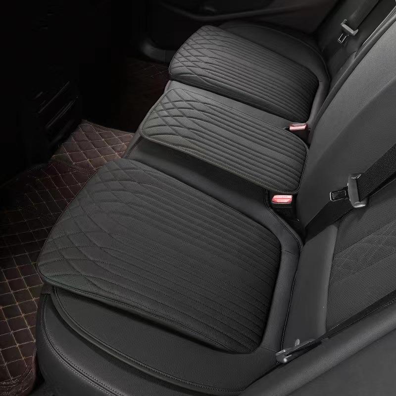 For Tesla Car Cushion Nappa Leather Breathable Non-slip Car Seat High Rebound Pad Seat Cushion Four Seasons Universal Auto Seat