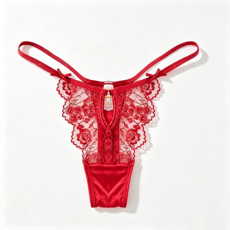 Lady Summer Ultra Thin Pure Desire Lace Edge Thin Strip No Trace Thong Underwear