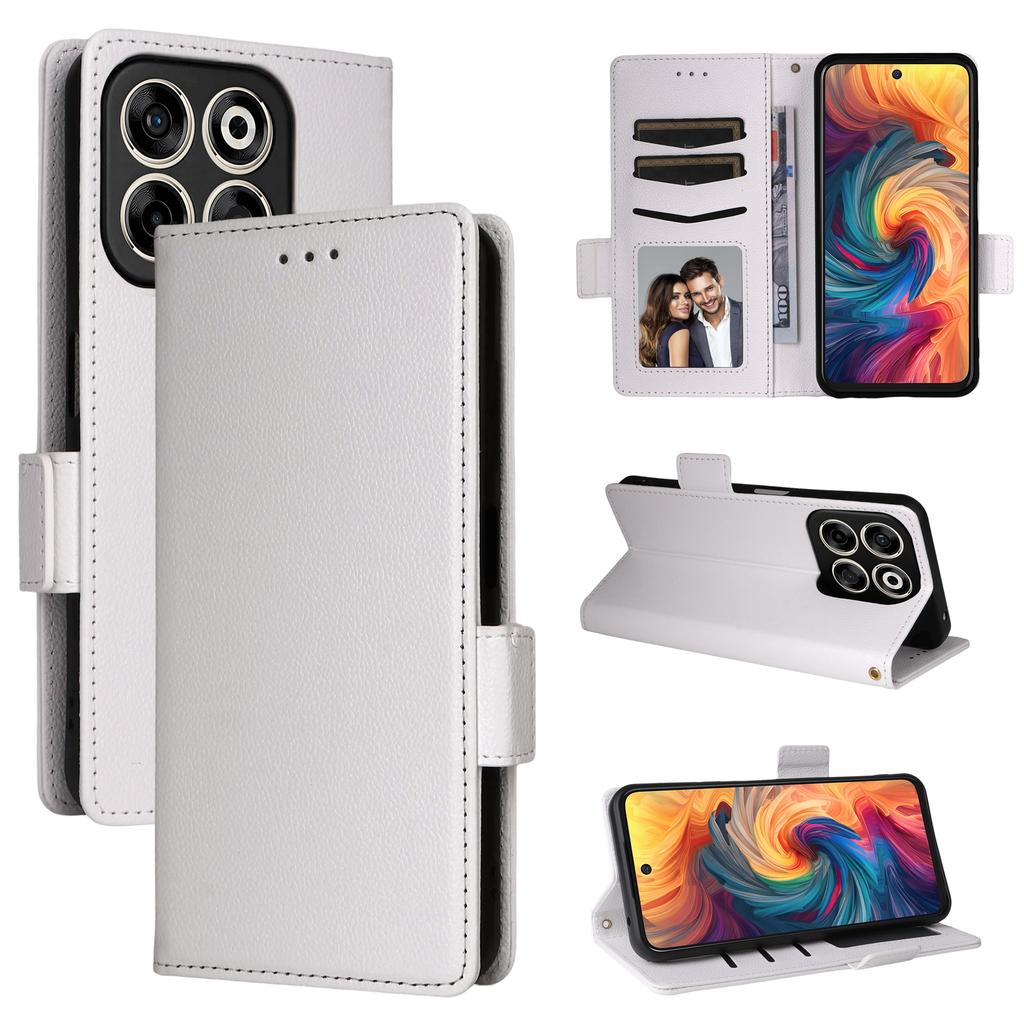 For ZTE Blade V70/nubia V70 Case with Wrist Strap Litchi Texture PU Leather Wallet Phone Cover