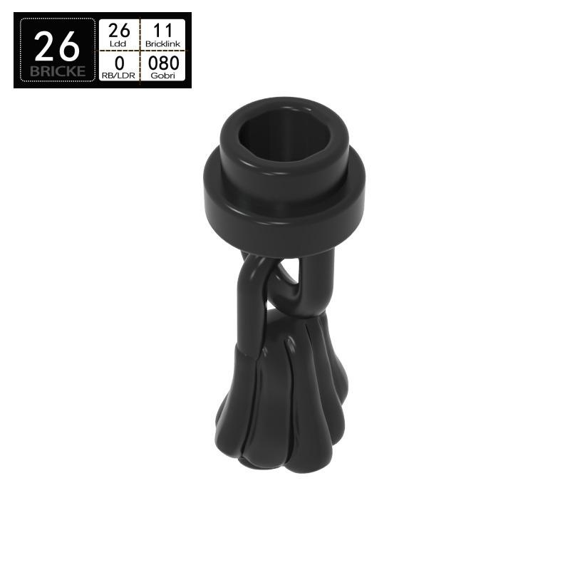 BRICKE Building Block Tassel Pendant Decoration Compatible with LEGO Parts 50g (approx. 202 pcs) чёрный
