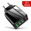 5V 3A Multi-Port USB Charger with Digital Display and EU/US/UK Plugs