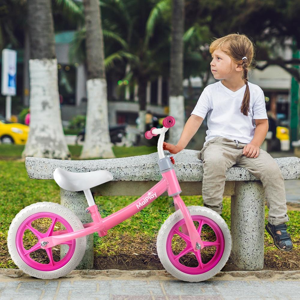 Balance Bike Children'S Bike Eva Wheels 12" Pink And White