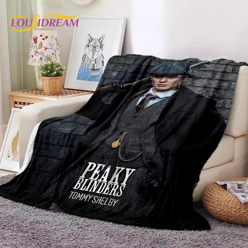 Coperta morbida in flanella 3D P-Peaky Blinders Tommy Shelby per Letti Camera da letto Divano Picnic, Coperta da lancio per Coprire Esterni Tempo libero Regalo