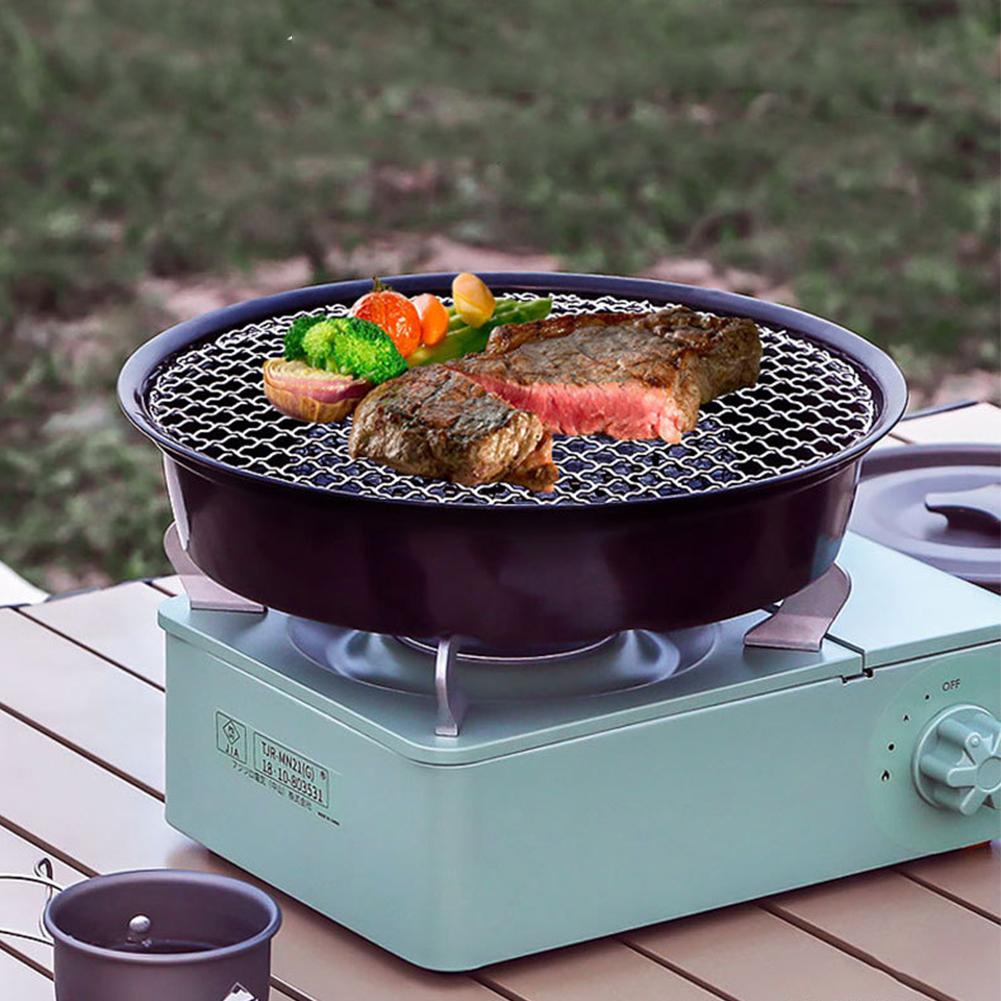 Korean Smokeless Barbecue Grill Pan Gas Home Non-Stick Gas Stove Plate Electric Stove Baking Tray Camping Grilling Accessories