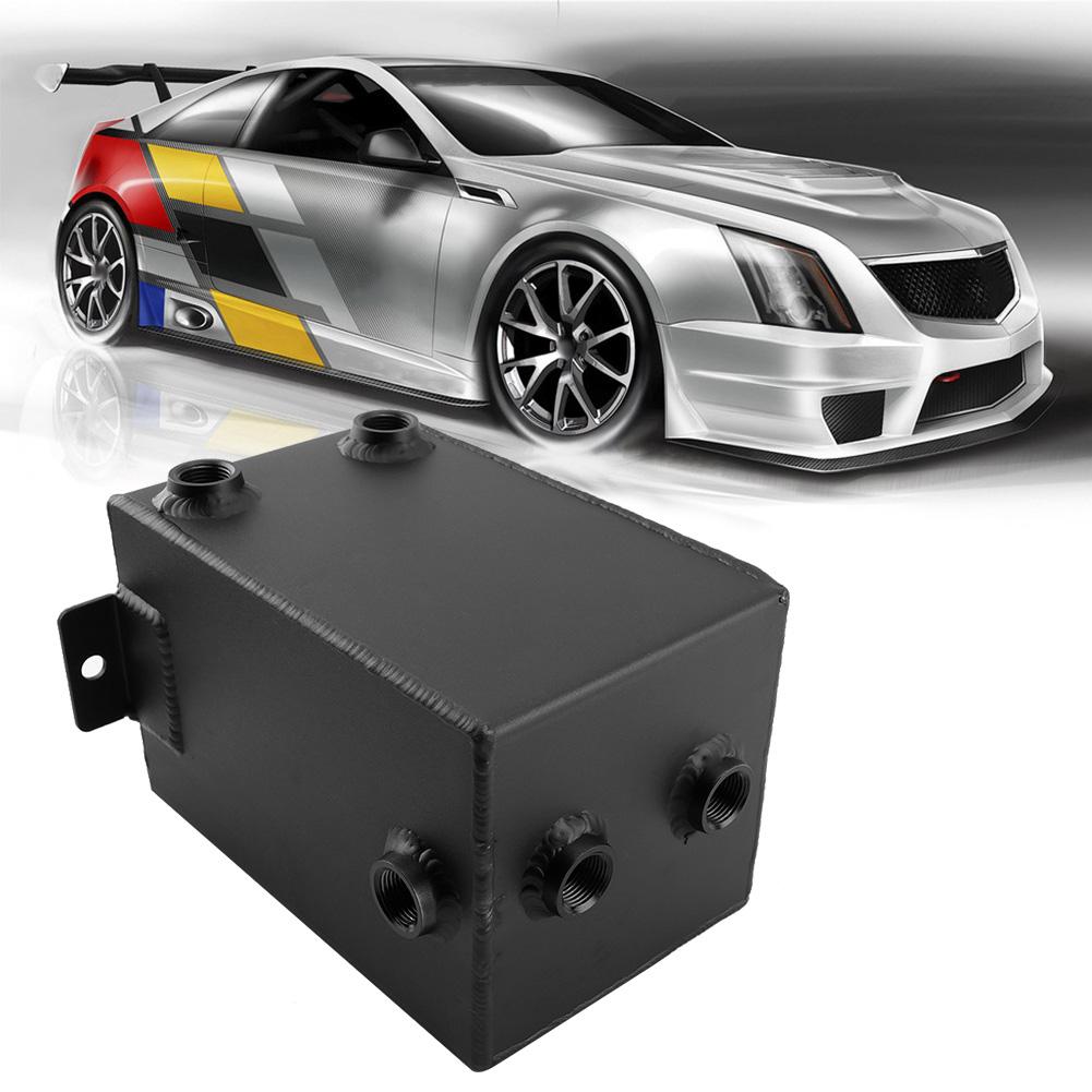 3L Racing Car Fuel Surge Tank Can Aluminum Automobile Repacking Tools Universal Black