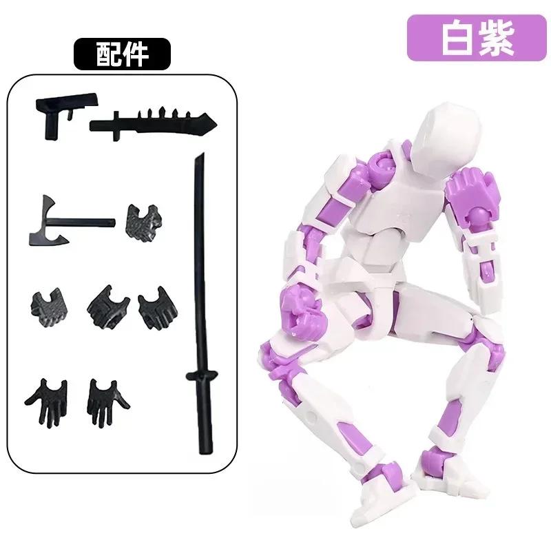 Action Figure Lucky Robot 13, Action Figure Robot Mobile Multi-Articolato Stampata in 3D, Action Figure Robot Dummy 13 per Bambini Adulti