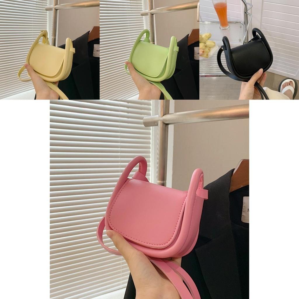 Trendy Mini Crossbody Bag For Kids Stylish Pu Leather Fashionable Saddle Purse For Outings
