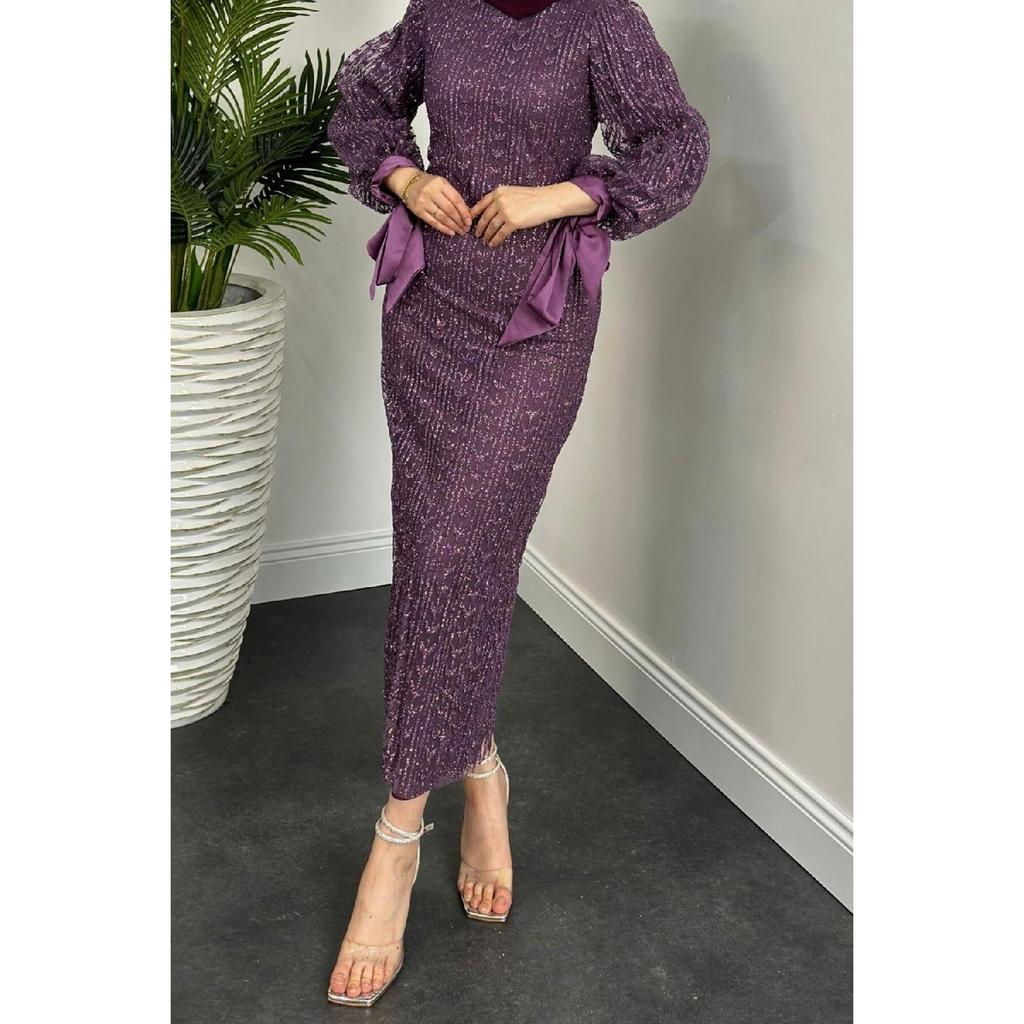 Rochie de Seara Didem Glitter Pencil Neagra