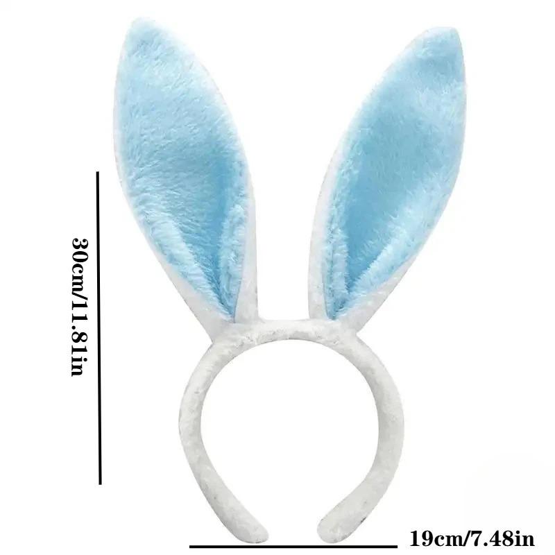 1-10PCS Plush Easter Bunny Ears Headband for Women Rabbit Ears Hairband Cosplay Costume Accessories for Girls and Easter Parties