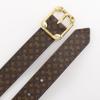LOUIS VUITTON Ceinture Malletier belt M9943 Brown Monogram canvas unisex Used