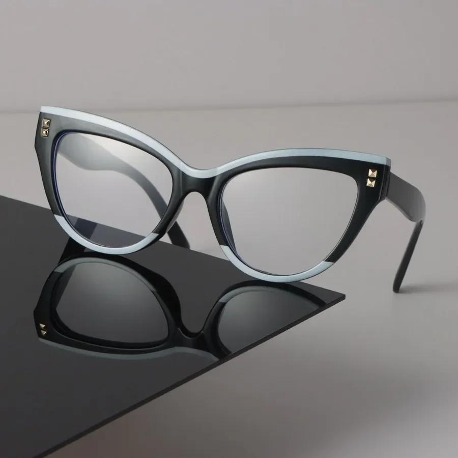 Luxury Cat Eye Frame Eyeglass Women Men Minimalist Transparent Glasses Cool Clear Lens Frame Glasses