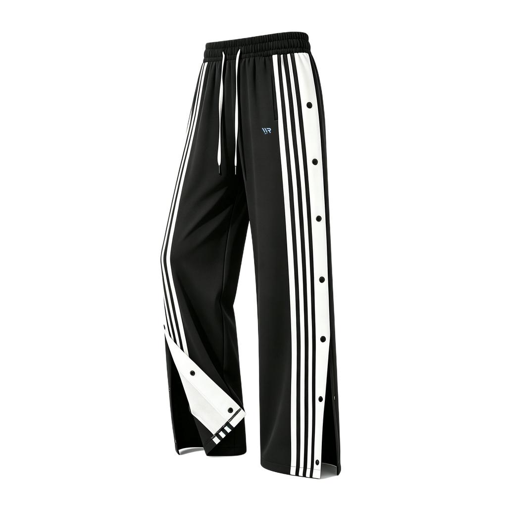 Warrior Seitlich zu öffnende Hose Sommer Kühl Atmungsaktiv Bequem Amerikanischer High Street Trendig Unisex Locker Gerade Freizeithose M-26CE060401