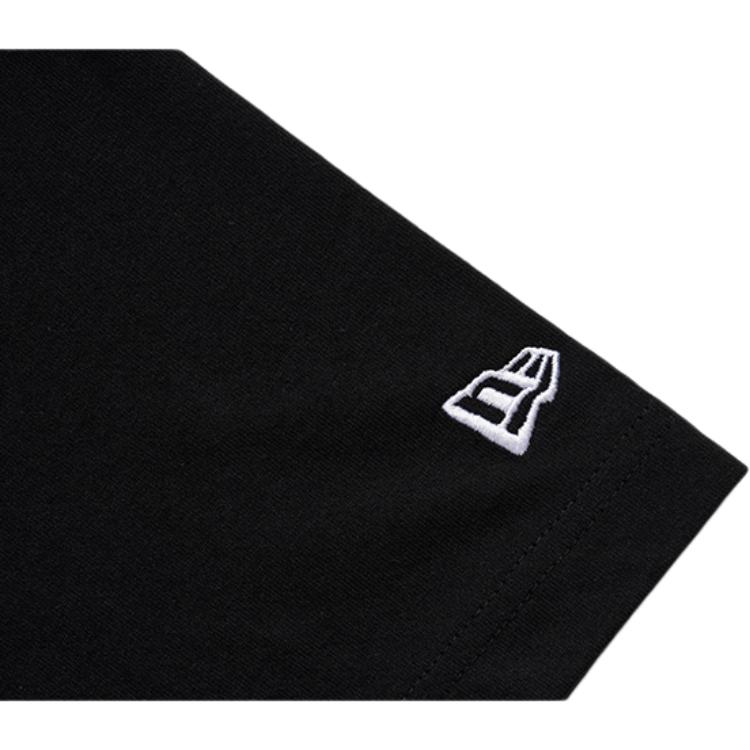 New Era SS22 Color Block Letter Logo Print Loose Casual Crew Neck T-Shirt Unisex Tops Black 13334761