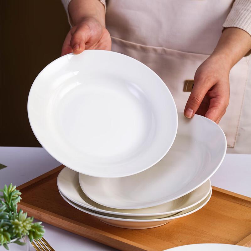 Haoya Jingdezhen 58-Piece White Ceramic Dinnerware Set