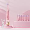 Children Sonic Electric Toothbrush for Kids Rechargeable Smart Timer 4 Modes Tooth Brush Cartoon Pattern With Replacement Heads