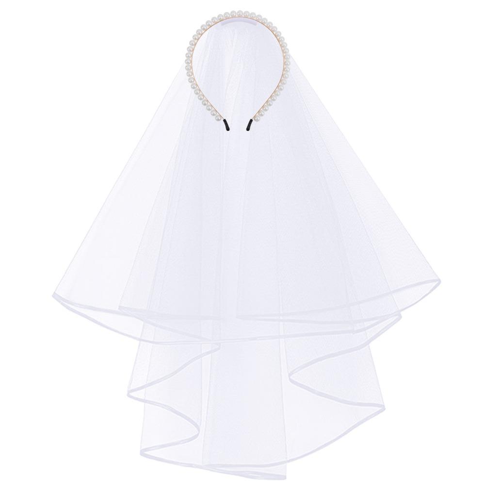 

Lace Trim Bridal Headwear Edge-trimmed Pearl Hairband Prmeium Photoshoot Prop Wedding Ceremony