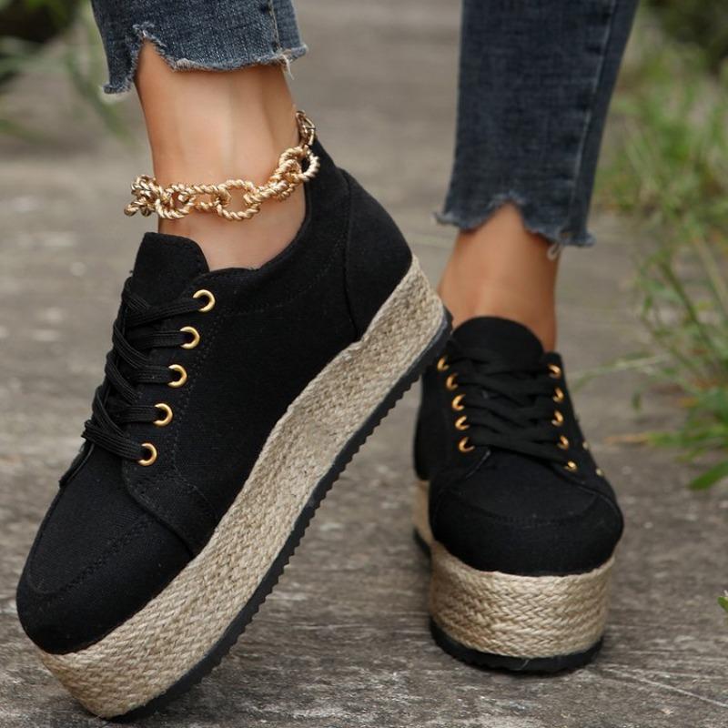 Large size platform casual single shoes women's spring leopard print heightening board shoes casual shoes