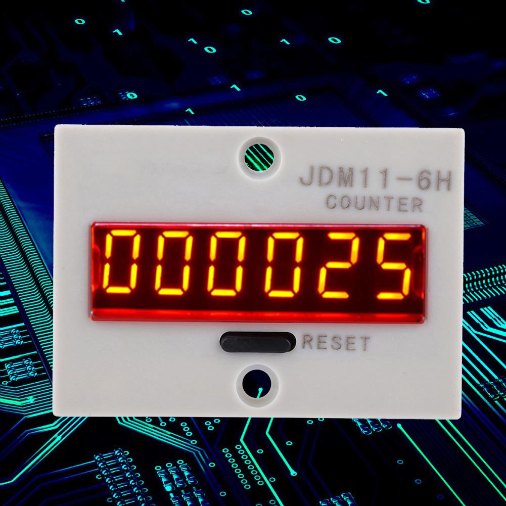 JDM11-6H No Voltage Counter 6 Digits Electronic LED Digital Display Counter RelayAC220V