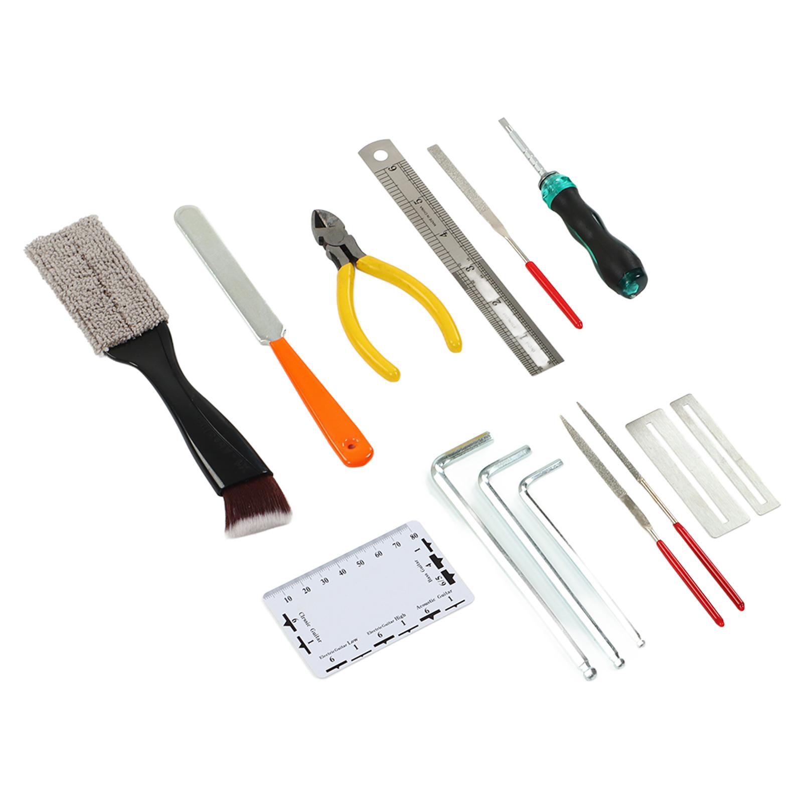 

Guitar Repair Set Fret Grinding File Cleaning Brush Protection Gasket Maintenance Tools