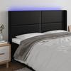 VidaXL LED Headboard Bedroom Furniture Double Bed Accessory Head of Bed Frame Interior Black 3124004