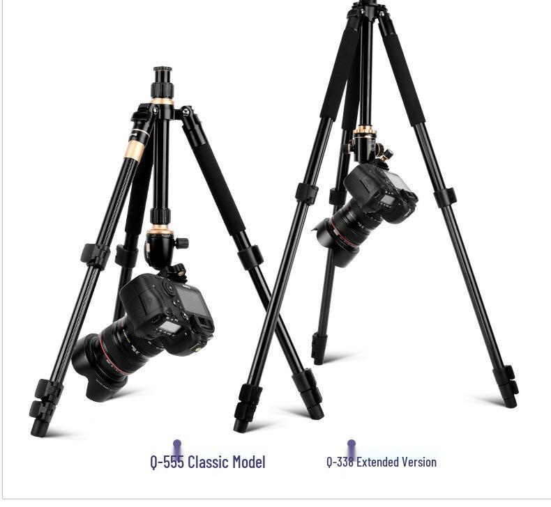 Era Q555 Lightweight Aluminum DSLR Tripod with Buckle Support