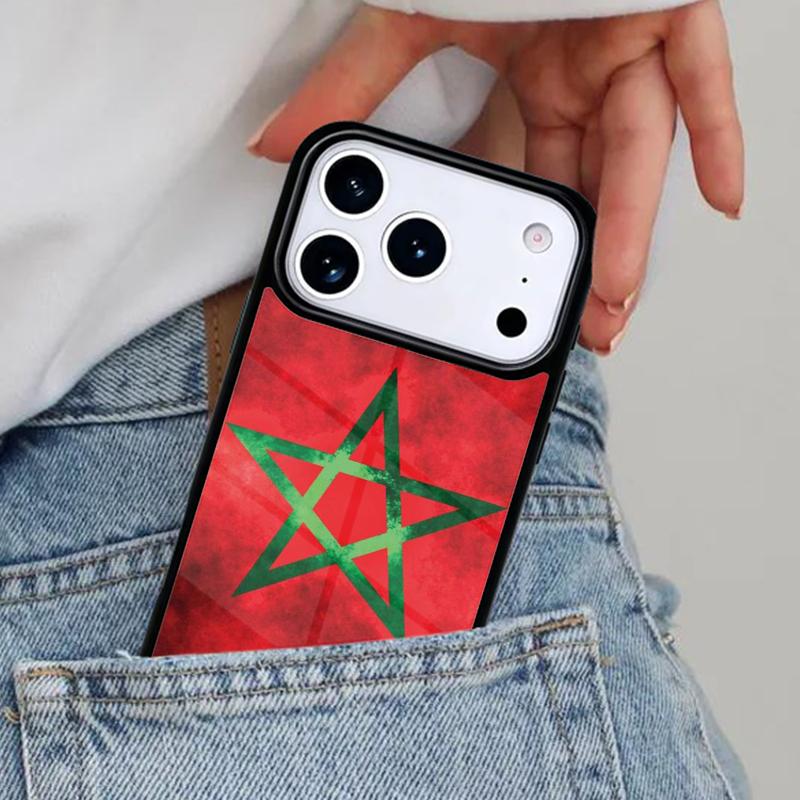 Morocco Flag Coat Of Arms Phone Case for iPhone 17ProMax 12 13 14 15 16e 17 Pro Max Plus Air Cover