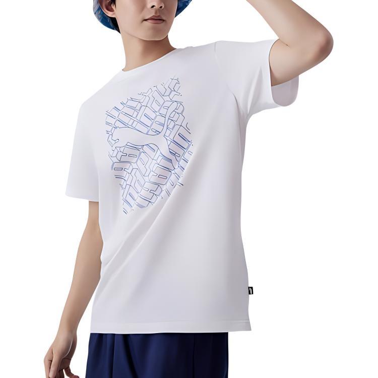 Puma T Shirts Unisex White Crew Neck Moderate Other 683446-02