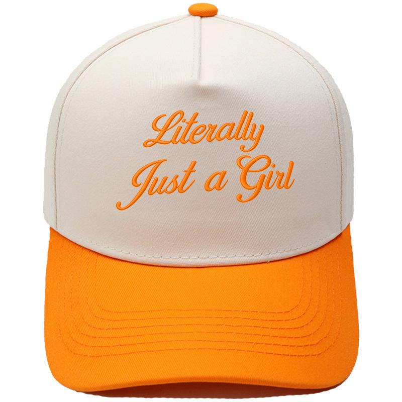 Literally Just a Girl Embroidery Color Matching Truck Driver Hat Fun Shade Daddy Hat