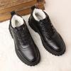 Men's cotton shoes winter velvet warm cold cotton leather shoes