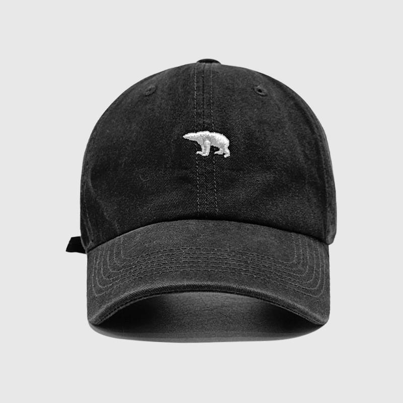 Worn Cotton Mens Look Water Washed Cotton Embroidered Baseball Cap Protect Sun