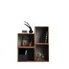 Premium Solid Wood Cube Storage Shelf, Rounded Corner Modular Bookcase Unit Creative Floor Standing Display Rack for Living Room