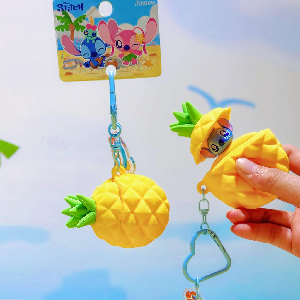 Pineapple Stitch Silicone Keyring With Press Design For Kids Bag Decoration