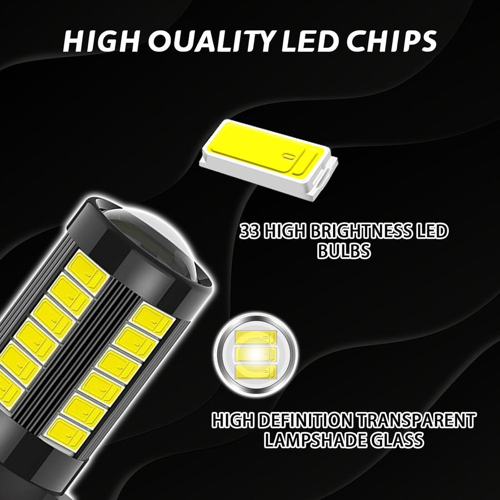 2PCS H11/H8 LED Fog Light Bulbs, Car LED Fog Lamp 12V 6500K Anti-fog 360 Degree Bright Headlights 5730-33SMD Power LED Bulbs Universal for Car,