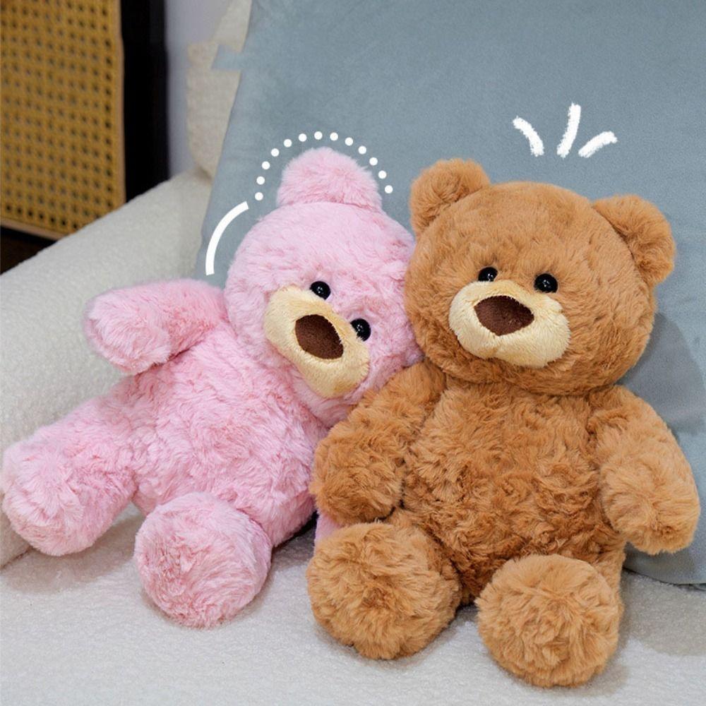 Soft Brown Bear Plush Toy Cartoon Bear Stuffed Dolls Animal Bear Plush Doll Festival Party Decor