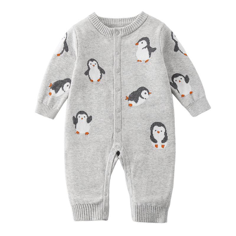 Cartoon Cotton Jumpsuit & Bodysuit Set - Two-piece Four Seasons Baby Romper