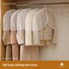 Transparent PEVA Half-Body Suit and Overcoat Dust Cover for Wardrobe