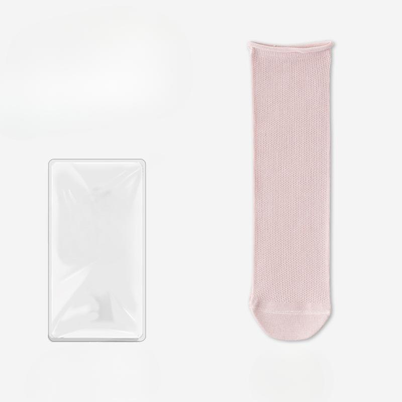 Spring Thin Mid-calf Socks for Women, Mesh Macaron Antibacterial Postpartum Socks, Rolled-up Socks, Pile Socks, Cotton Socks