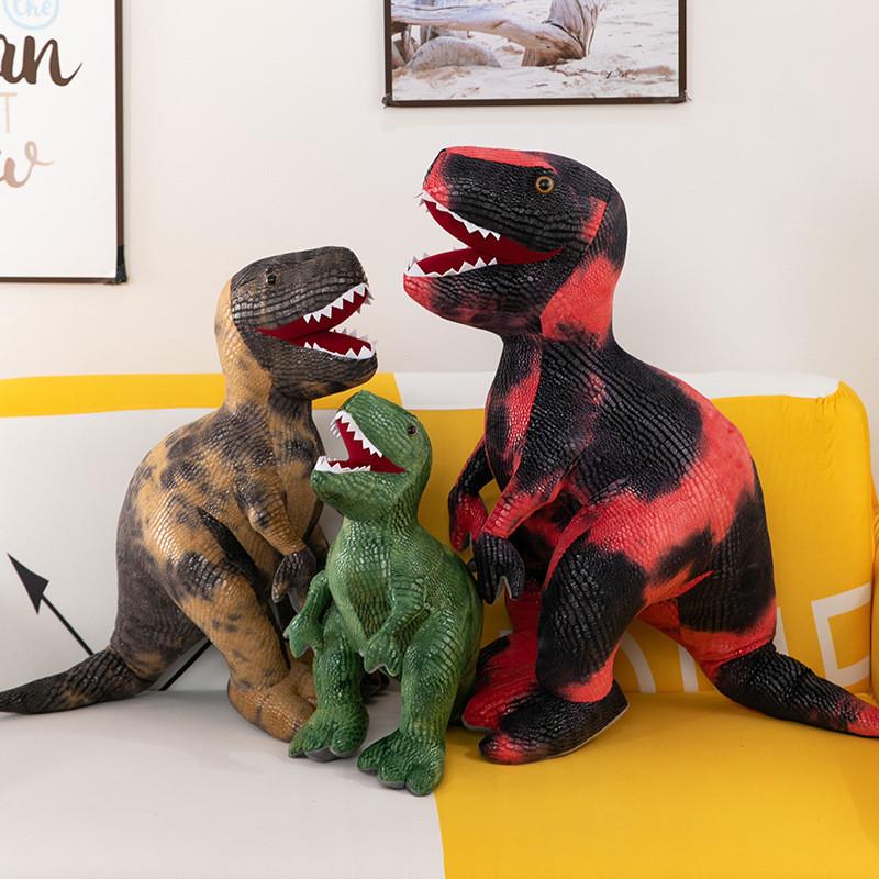 Adorable Dinosaur Plush Toy Soft Cuddly Tyrannosaurus Rex Pillow For Kids Boys Birthday Gift
