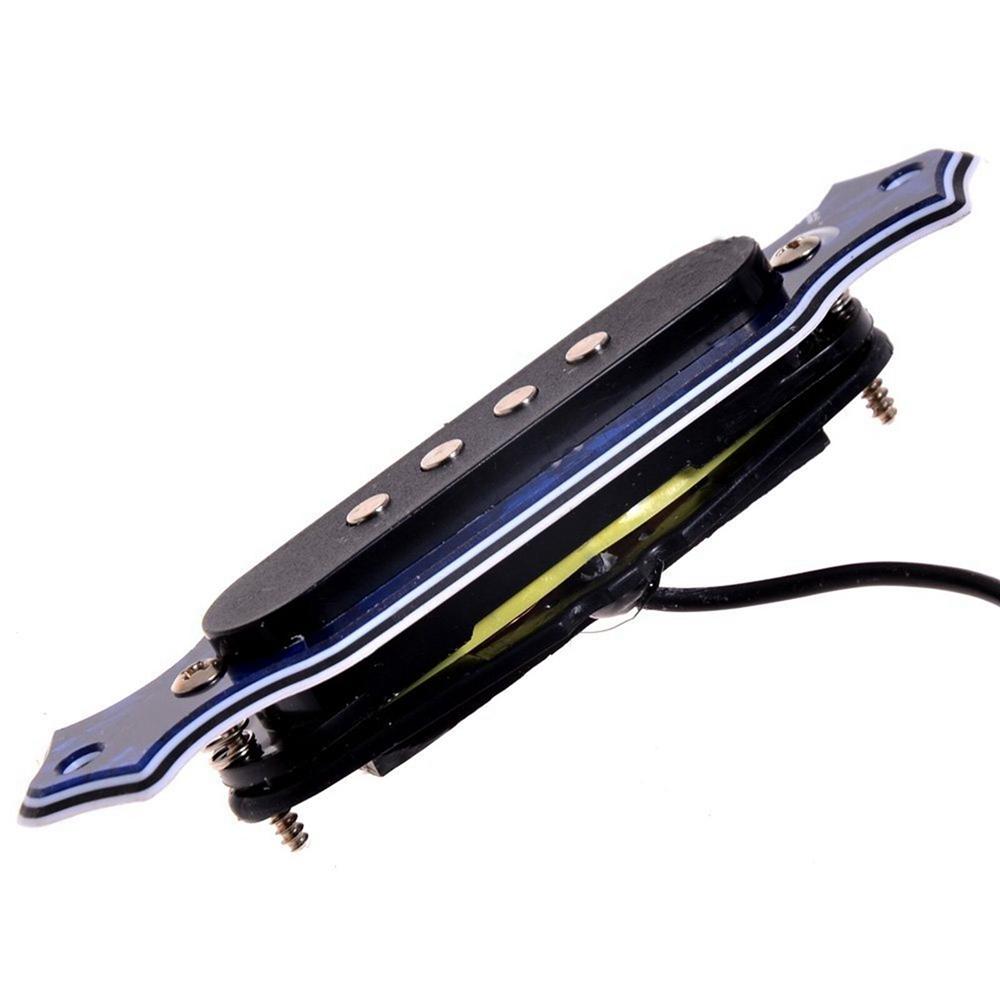 Pre-wired 4 string Single Coil Soundhole Pickup Harness with Volume &Tone Pots for Electric Guitar