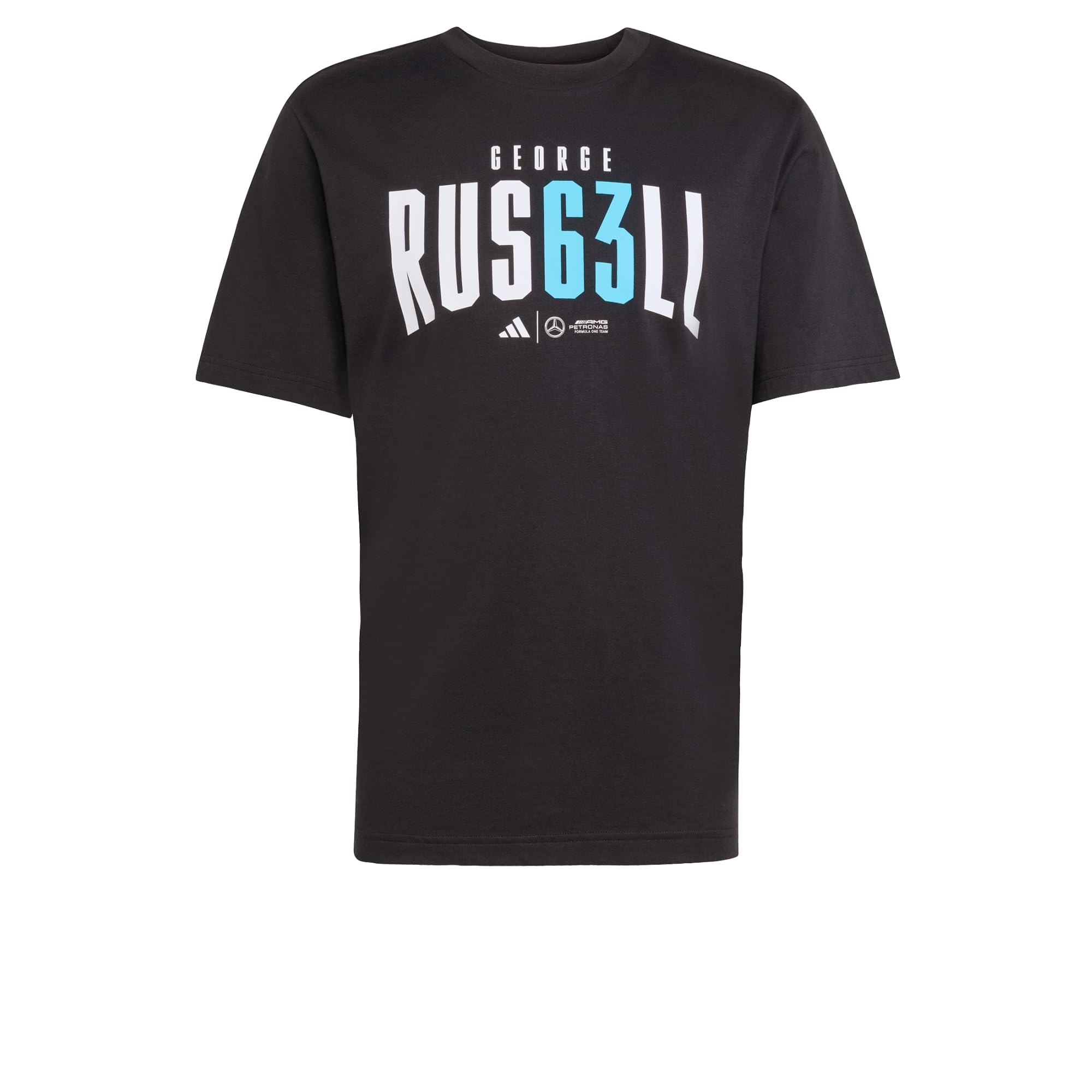 

Adidas Мужская футболка с коротким рукавом MERCEDES AMG PETRONAS FORMULA ONE Team GEORGE RUSSELL CS603 черная (JZ8905)