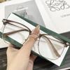 Vintage Square Women Short Sight Glasses Ultralight Half Frame Retro Myopic Anti-blue Light Male Business Near Sight Glasses