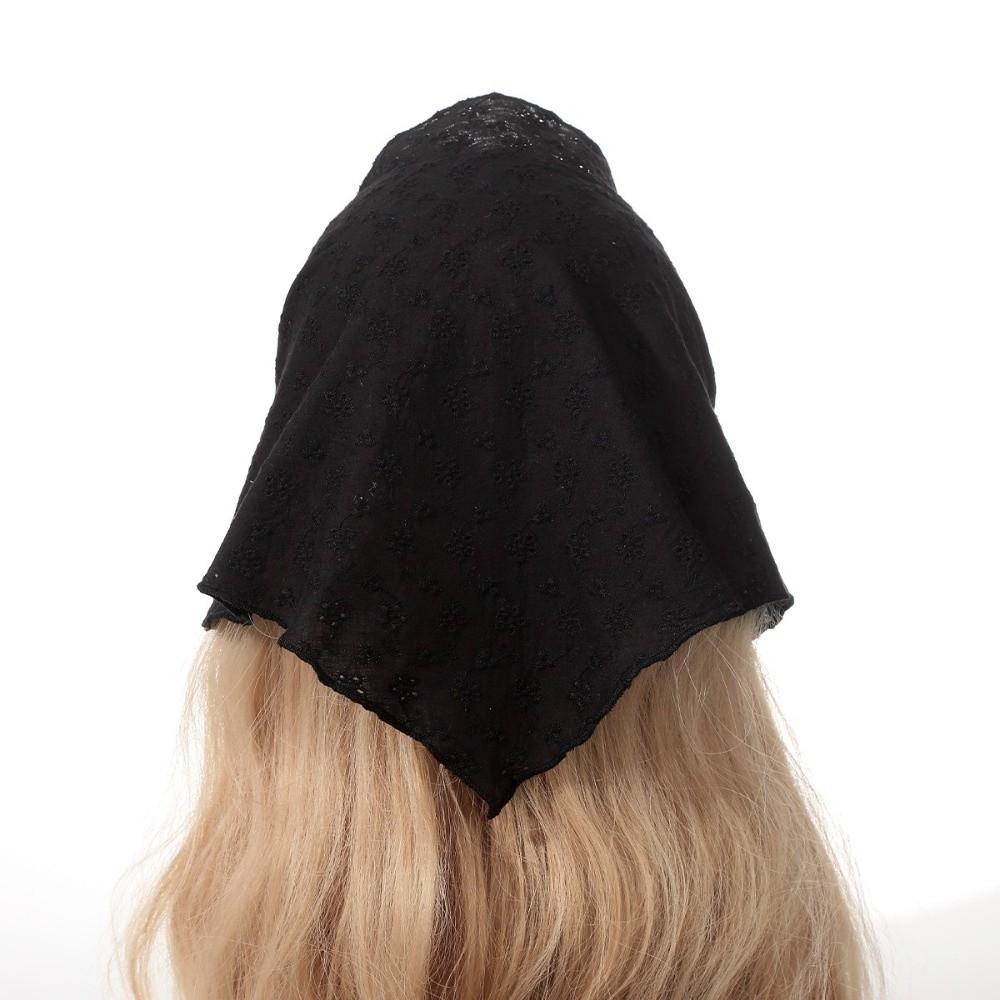 Solid Color Triangular Scarf Fabric Flower Hair Accessories Headwear  Girl Accessories