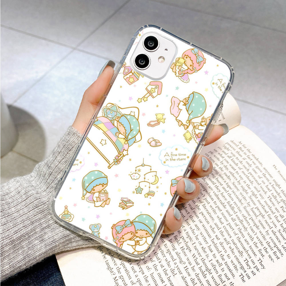 Case for Samsung A04 A14 A23 A34 A54 M23 M33 M52 M53 Realme 10 9 C30S C35 C55 VIVO Y02S Y21 Y51 X80 Pro Transparent Cover LI16 Little Twin Stars